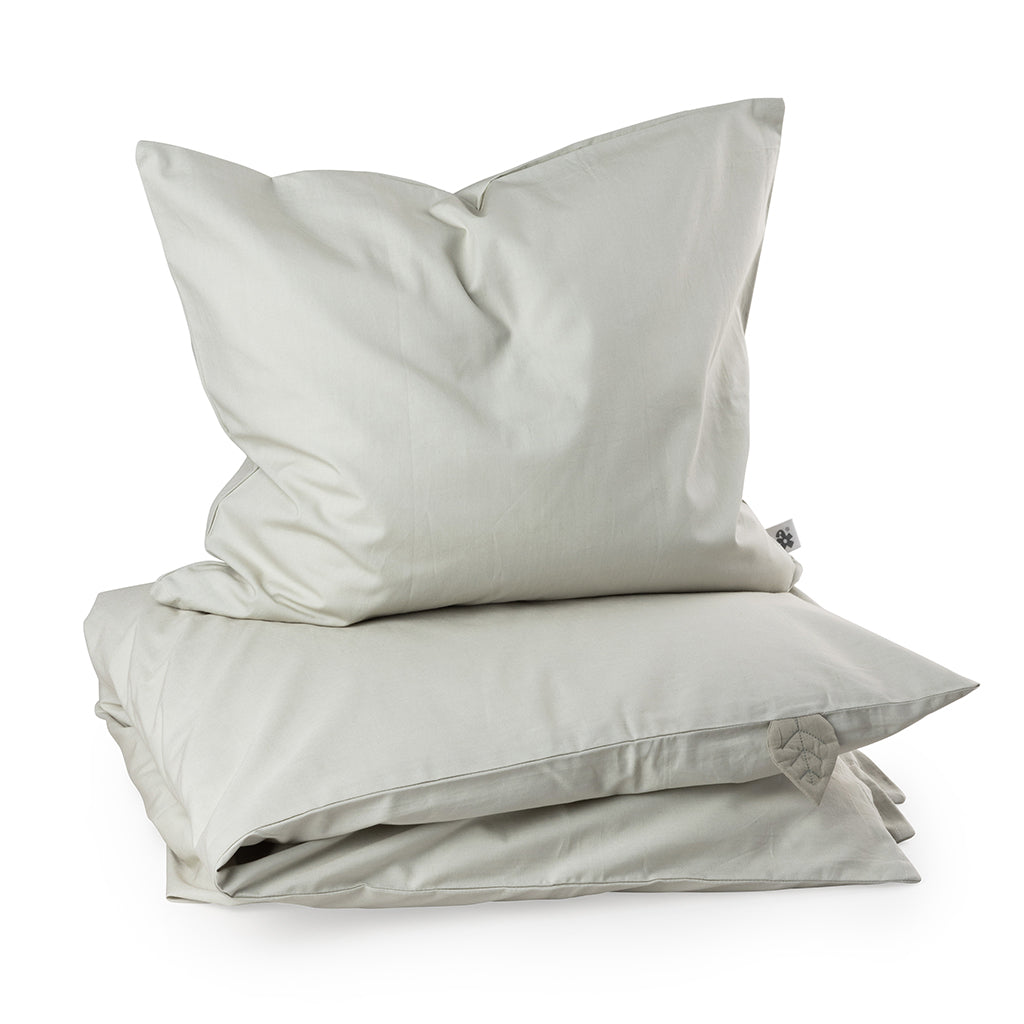 Sebra Juniorsengetøj, økologisk -  Mist Green