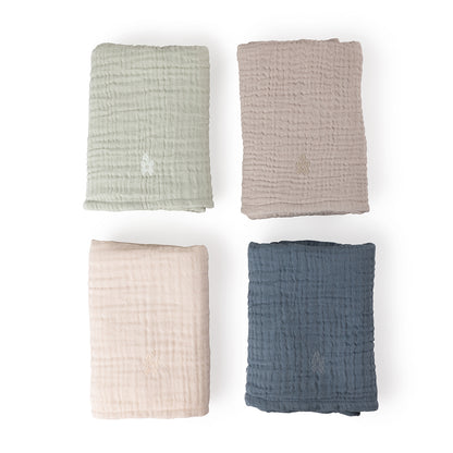 Sebra 6-Layer Muslin Changing Pads, Set of 2 - Rose