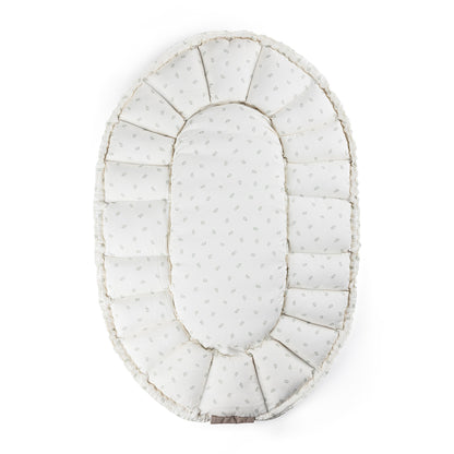 Sebra 3-in-1 Baby Nest, Baby Lift, and Play Mat, Sophora Leaves - Beige