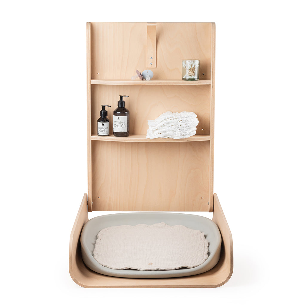 Sebra Wall-Mounted Changing Table in Wood, Wooden Edition