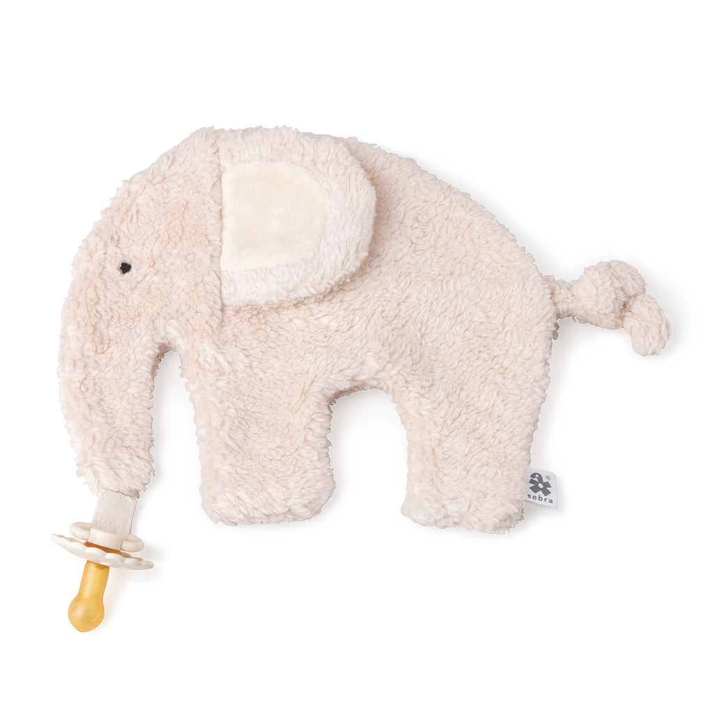 Sebra Security Blanket and Pacifier Holder - Pink Elephant