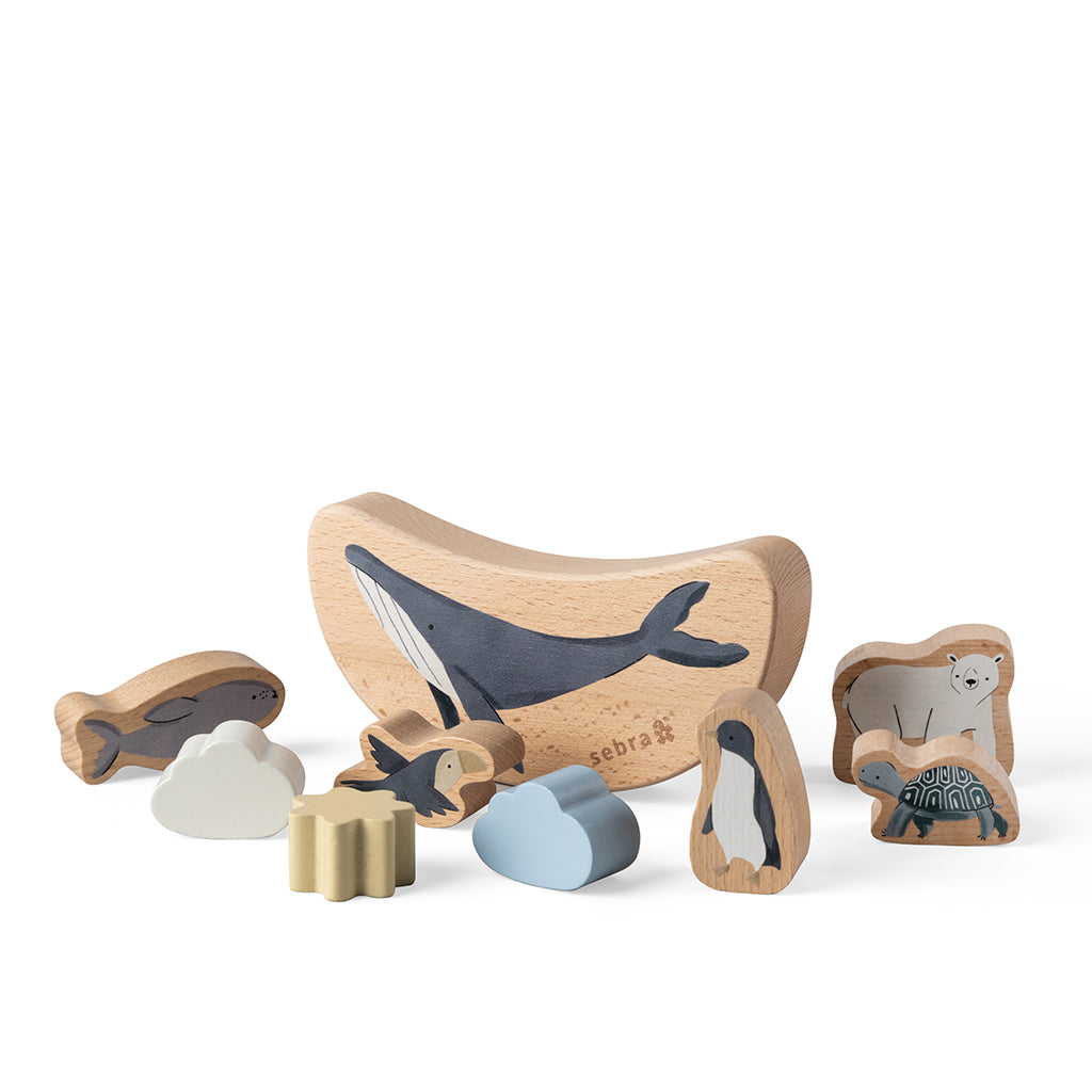 Sebra Balance Game, Animal Blocks in Wood, World of Sebra