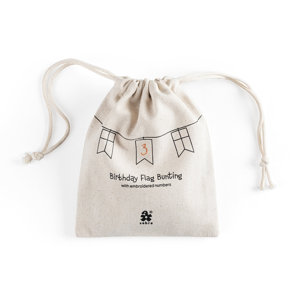 Sebra Flag Garland, Birthday Banner with Numbers 0-9