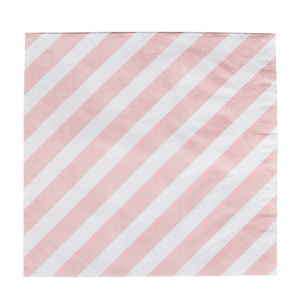 My Little Day servietter, Lyserøde striber - 20 stk