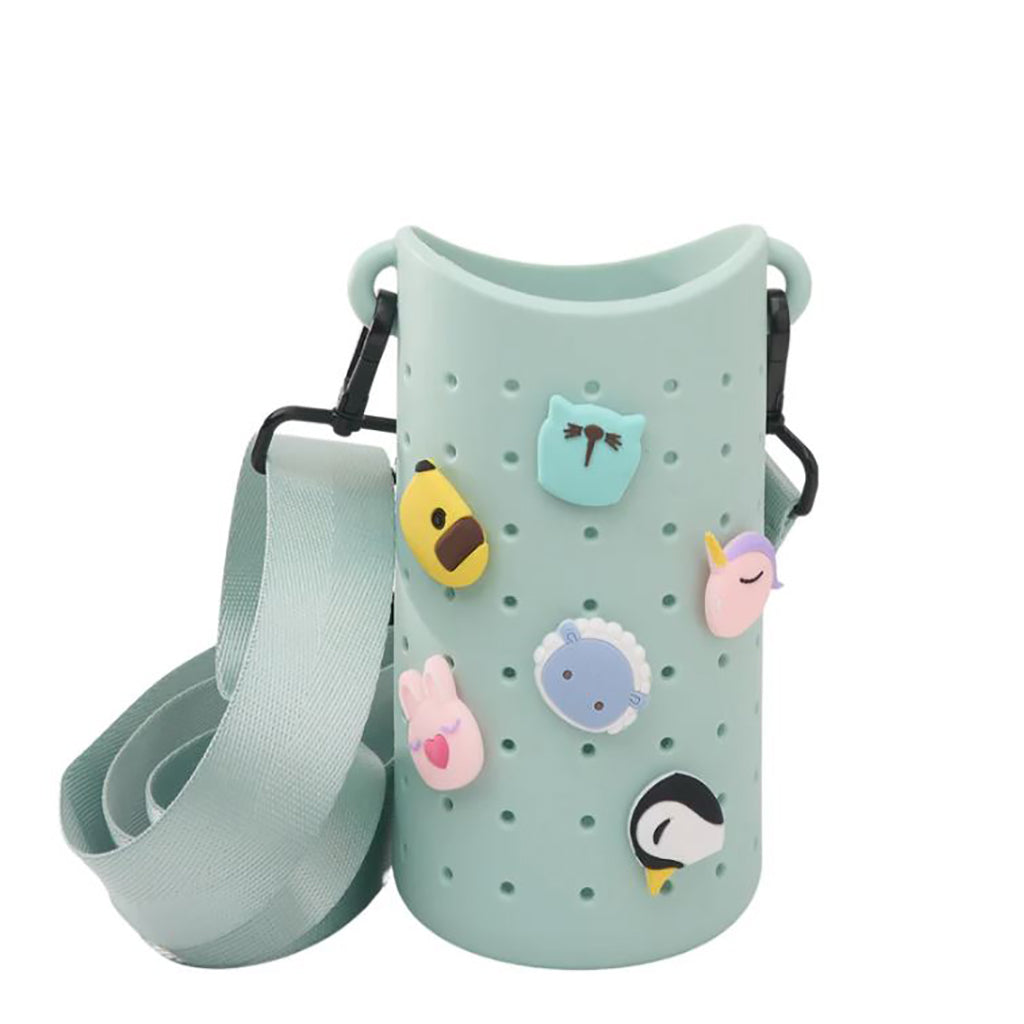 Asobu Sling Silicone Strap Bag for Water Bottle, Green