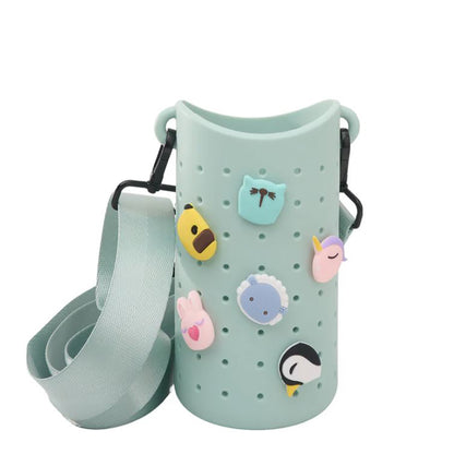 Asobu Sling Silicone Strap Bag for Water Bottle, Green