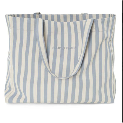 Studio Feder Hanna Tote Bag, Pale Blue Stripe