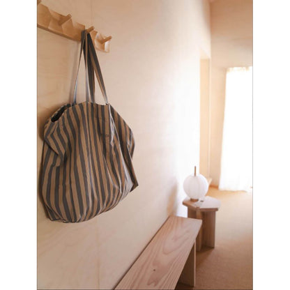 Studio Feder Hanna Tote Bag, Pale Blue Stripe