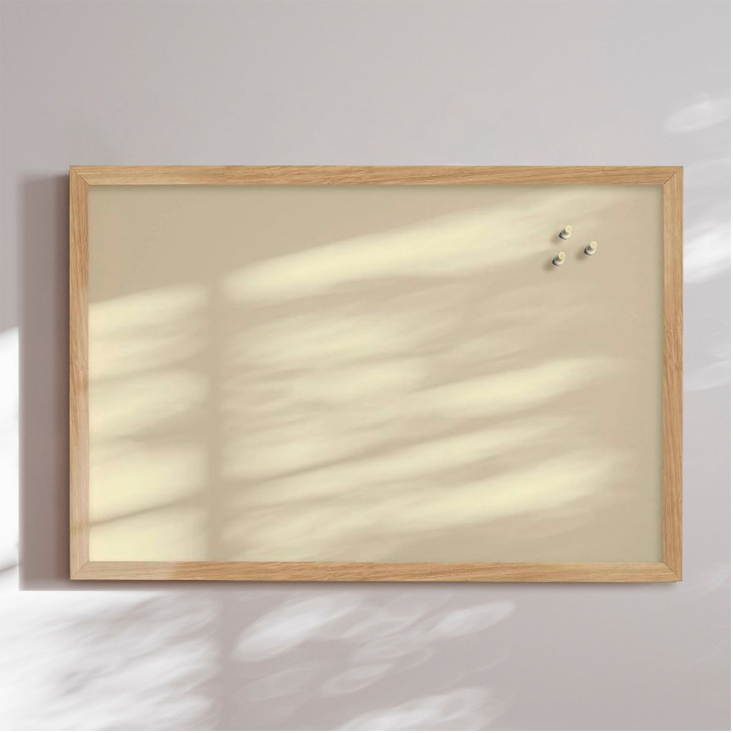 Opslagstavle m. egetræsramme,  Sunshine Bliss - 62 x 42 cm