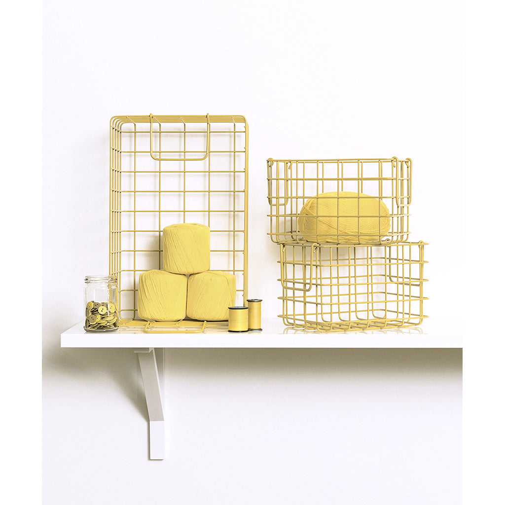 Mustard Made Baskets, Set of 3 Wire Baskets - Butter