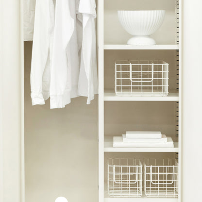 Mustard Made Baskets, Set of 3 Wire Baskets - Chalk