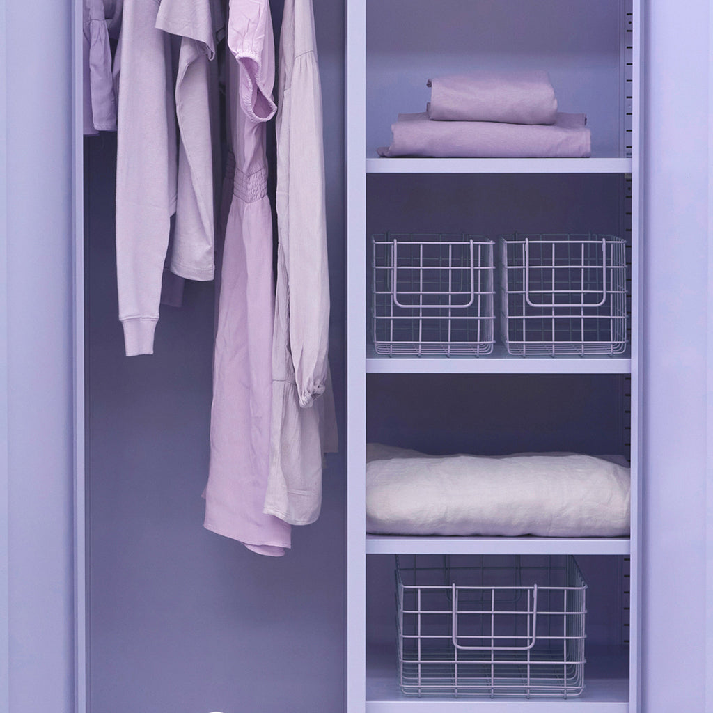 Mustard Made Baskets, Set of 3 Wire Baskets - Lilac