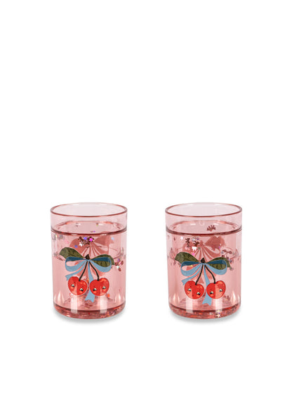 Konges sløjd 2-pak glitterkopper, Cherry Bows