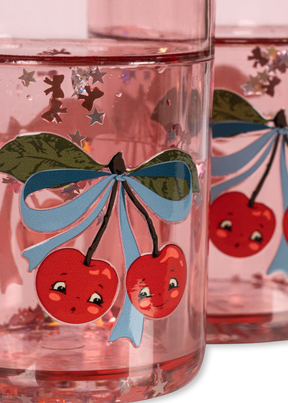 Konges Sløjd 2-Pack Glitter Cups, Cherry Bows