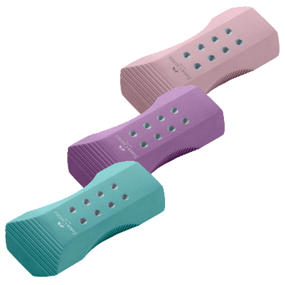 Faber-Castell Eraser with Glitter, 3 Assorted Colors