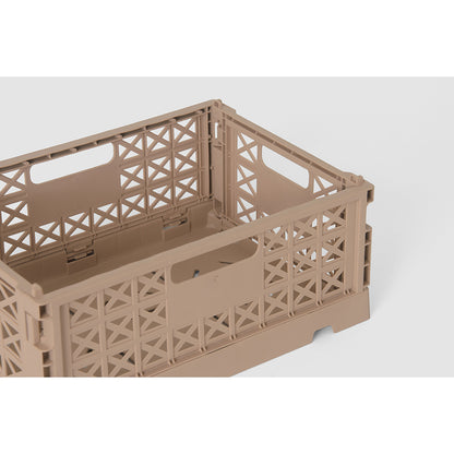 Gergerland Folding Crate, Size 1 - Warm Taupe