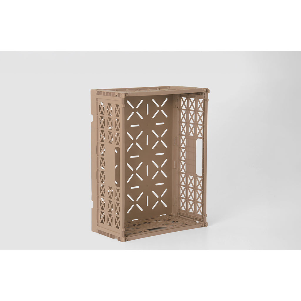 Gergerland Folding Crate, Size 2 - Warm Taupe