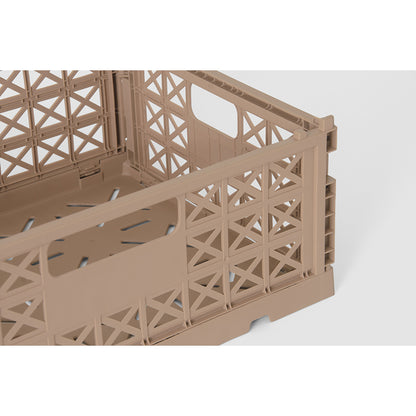 Gergerland Folding Crate, Size 2 - Warm Taupe