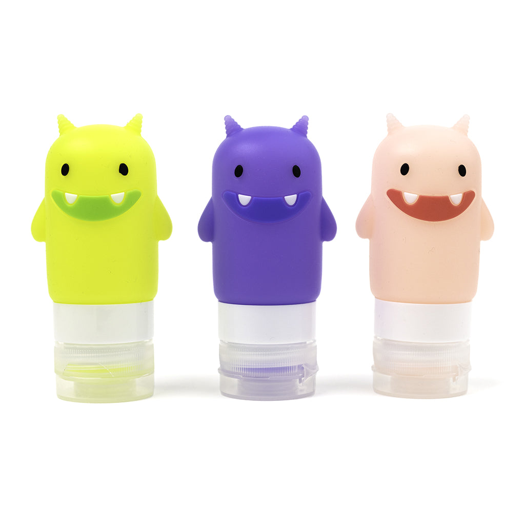 Yumbox Squeezy Monsters Bottles, Dressing Flasks - Set of 3
