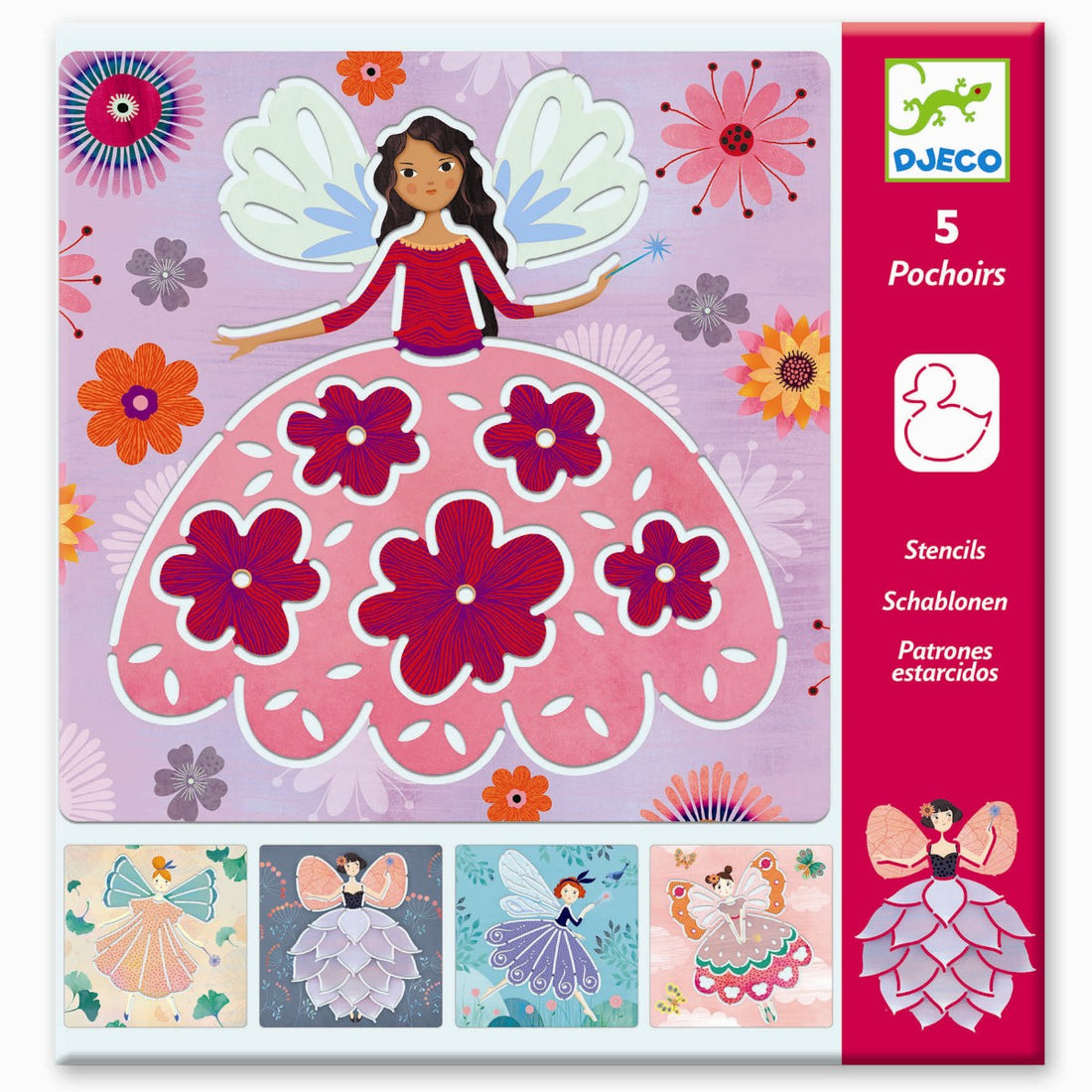 Djeco Tegneskabeloner, feer