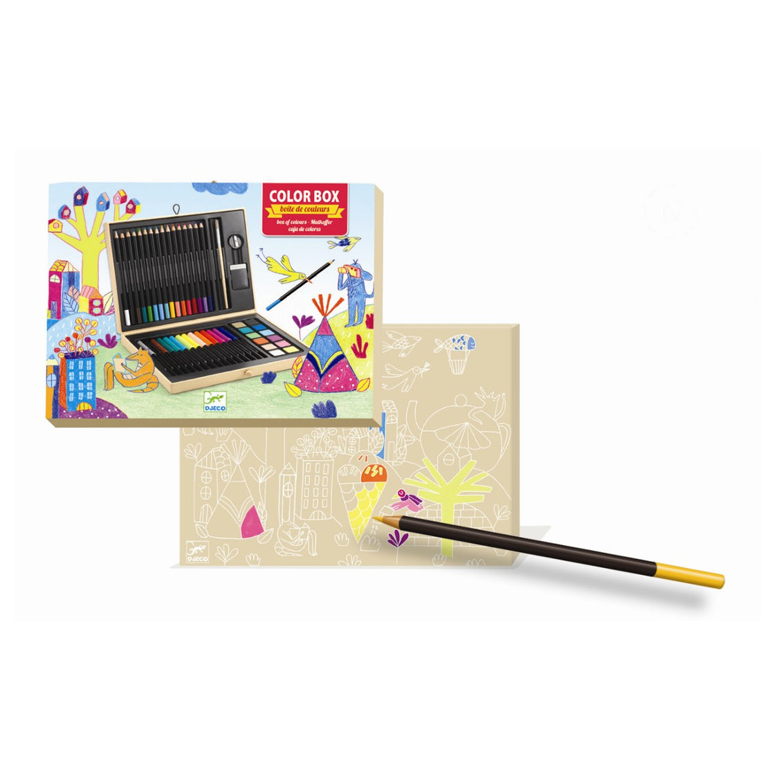 Djeco Art Case with Drawing Tools and Colors, Small