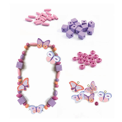 Djeco Wooden Beads, Butterflies