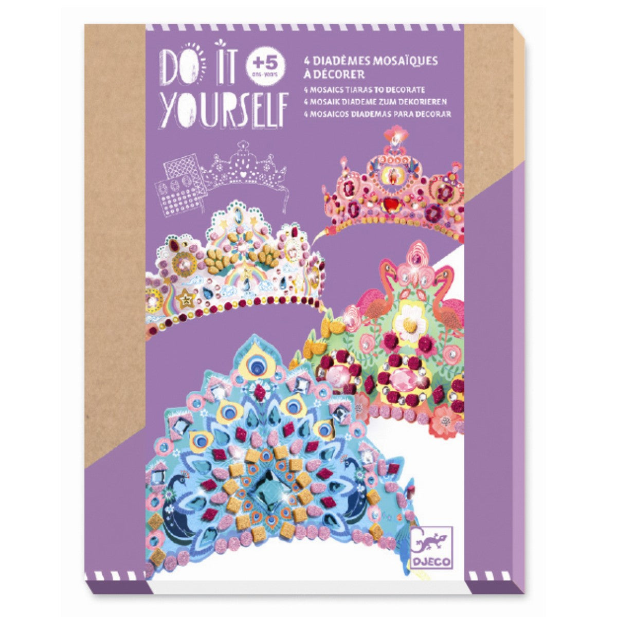 Djeco DIY, Billedramme Prinsesse diademer, Mosaik