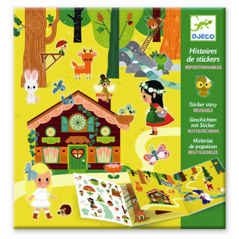 Djeco genanvendelige stickers, Magisk skov