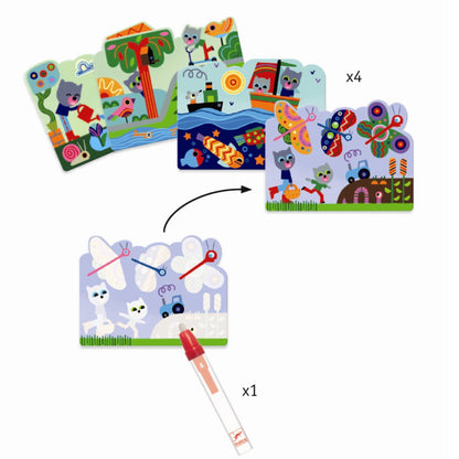 Djeco Water Painting, Hidden in the Garden - From 18 Months