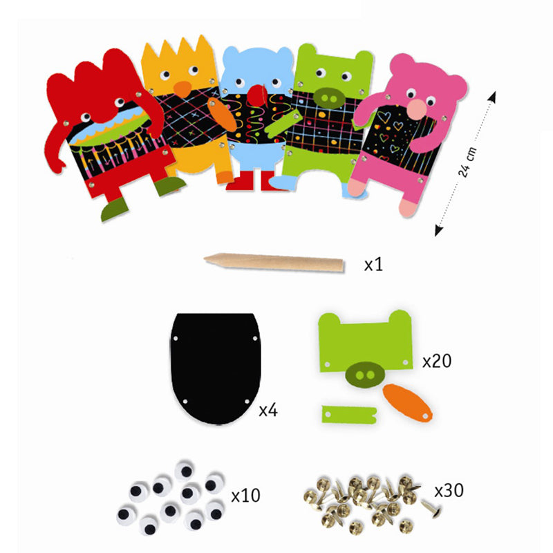 Djeco Scratch Cards, Little Monsters