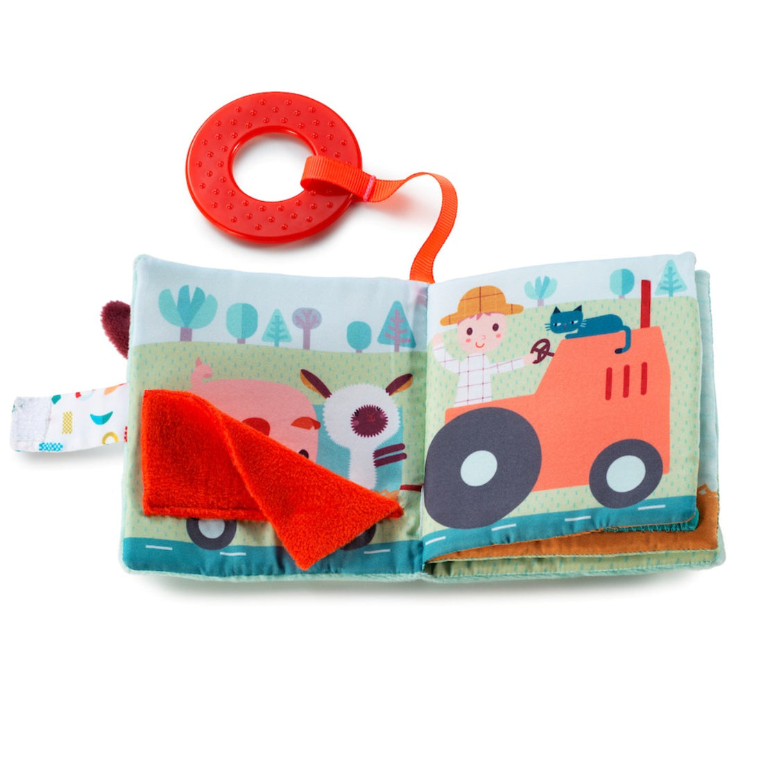 Lilliputiens Farmyard Book with Teething Ring