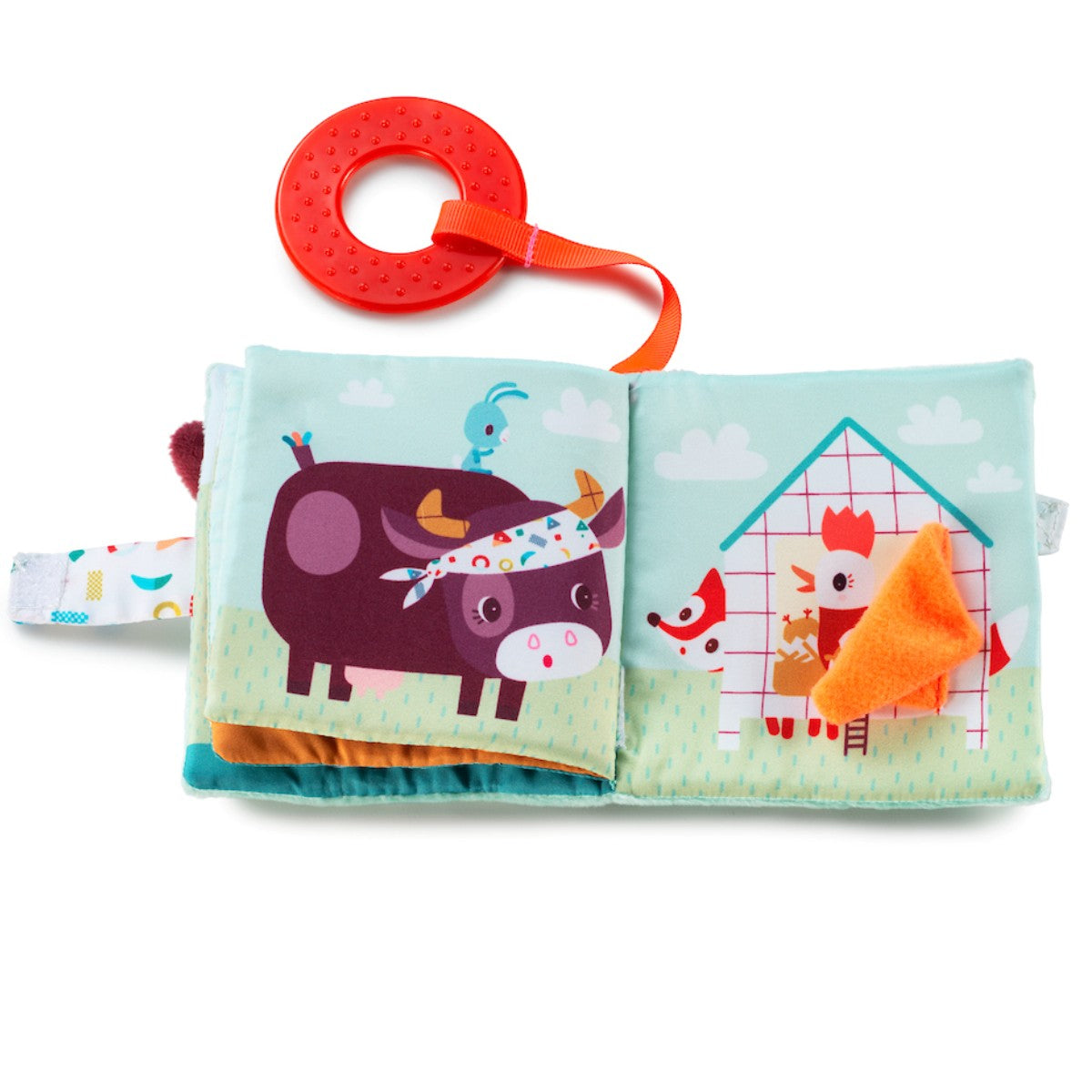 Lilliputiens Farmyard Book with Teething Ring