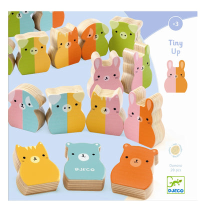 Djeco Wooden Educational Game, Domino Tiny-Up