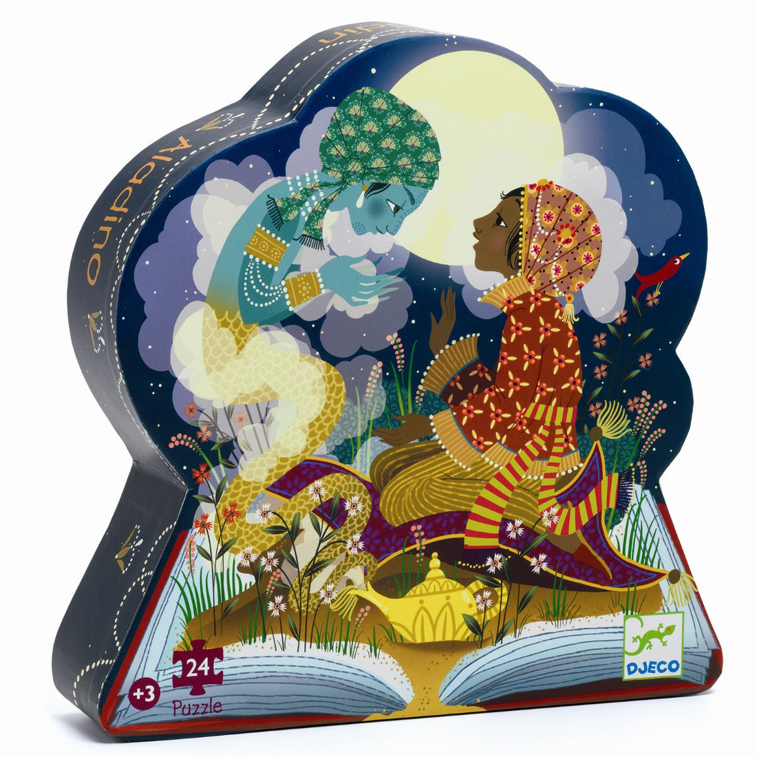 Djeco Silhouette Puzzle, Aladdin - 24 Pieces