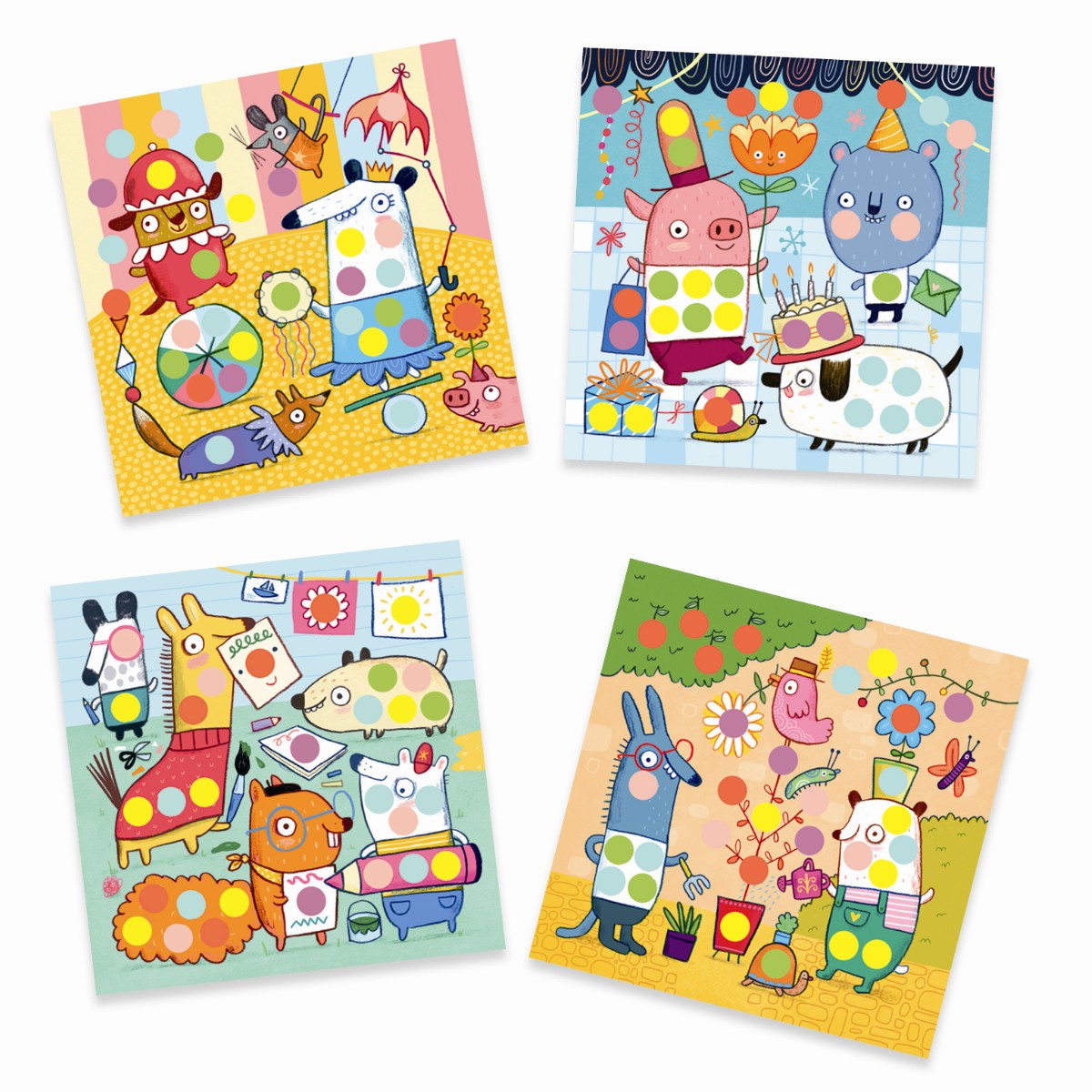 Djeco Stickers, Colored Dots
