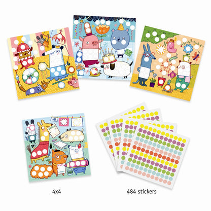 Djeco Stickers, Colored Dots