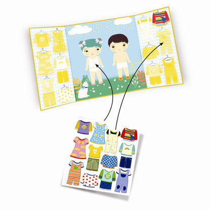 Djeco Reusable Stickers – Clothing Set