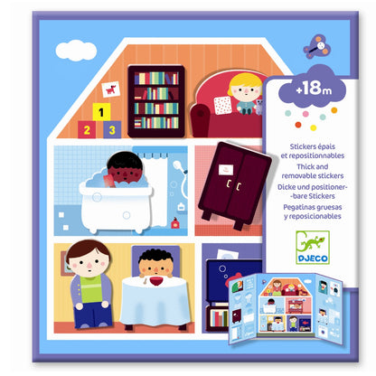 Djeco genanvendelige stickers, Hus