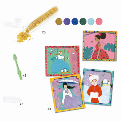 Djeco Creative Box, Artistic Beads - Around the World