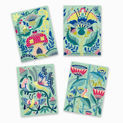 Djeco Scratch Cards, Fantasy Garden