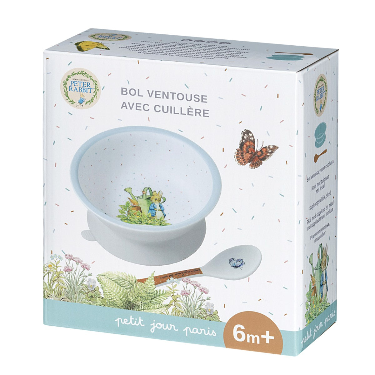 Petit Jour Paris, Peter Rabbit Bowl with Suction Cup and Spoon
