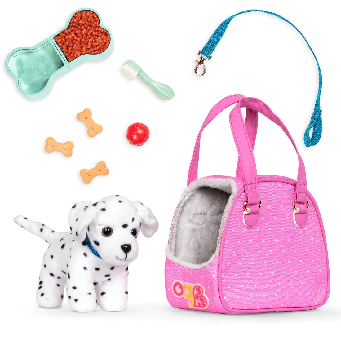 Our Generation dukketilbehør, Dalmatiner i taske