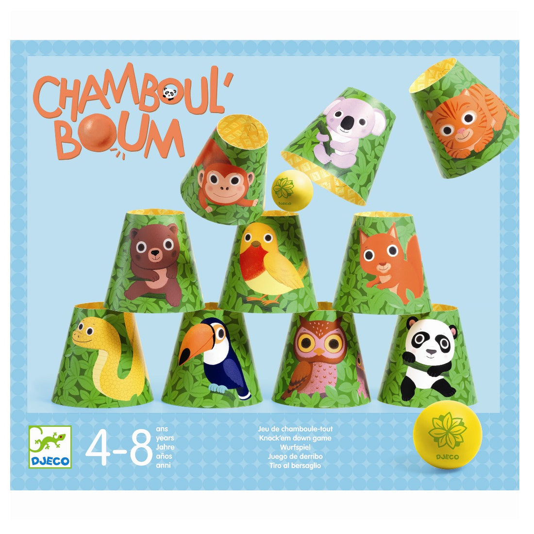 Djeco Stack and Tumble Game, Knock Down the Pins