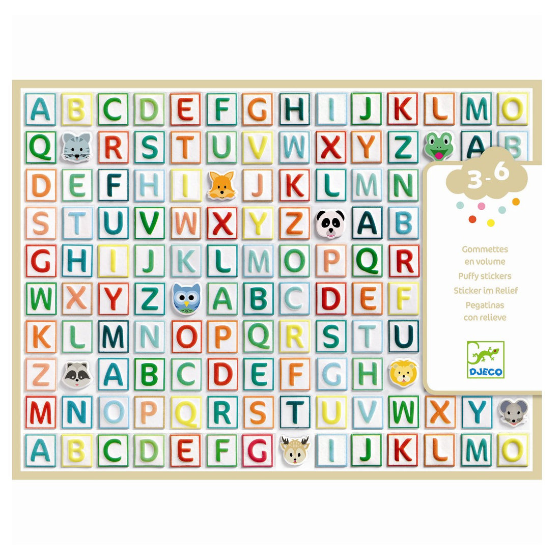 Djeco Pillow Stickers, The Alphabet