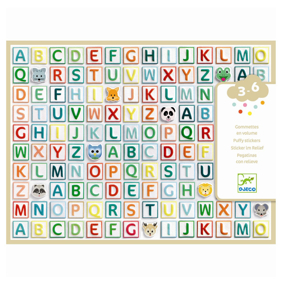 Djeco Pillow Stickers, The Alphabet