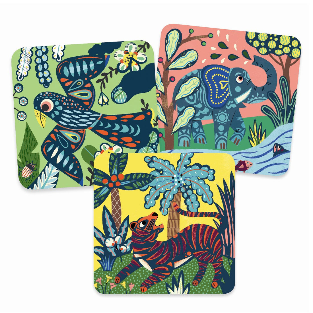 Djeco Scratch Cards for Little Ones, Big Animals