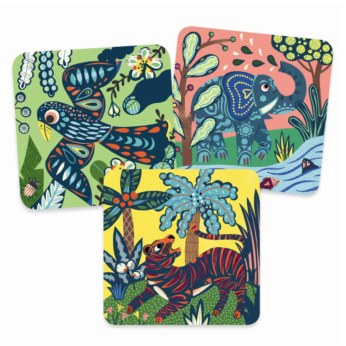 Djeco Scratch Cards for Little Ones, Big Animals