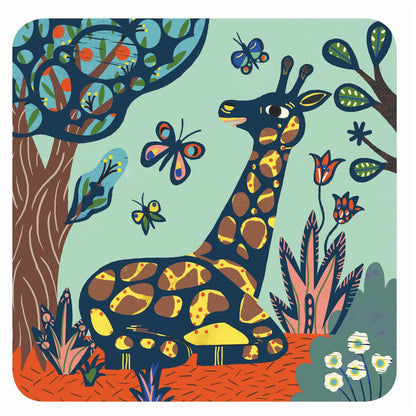 Djeco Scratch Cards for Little Ones, Big Animals