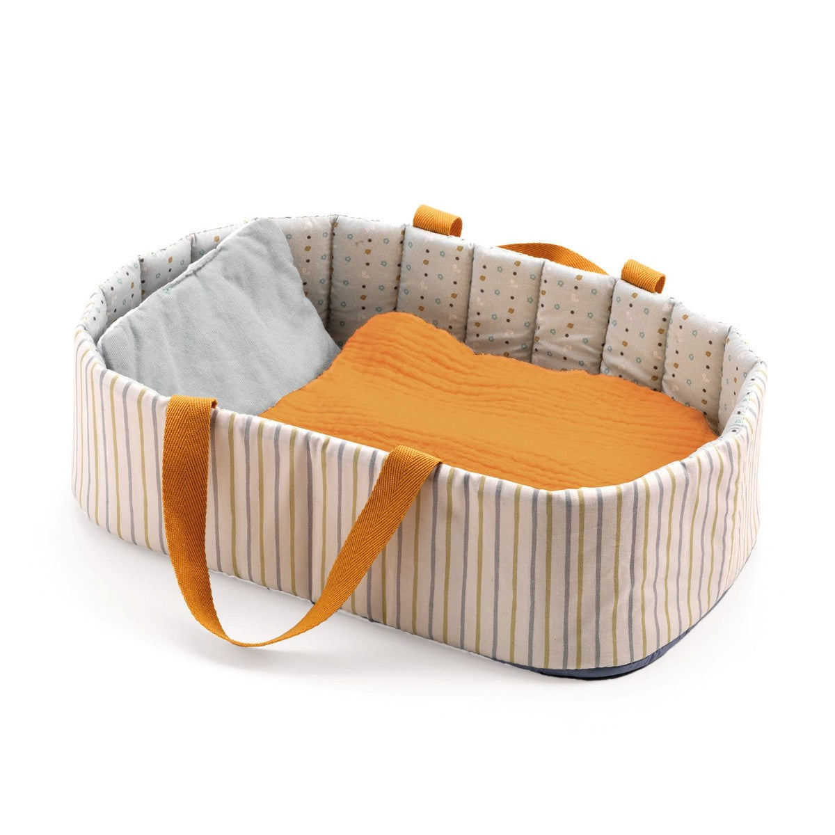 Djeco Pomea Doll Carrier, Blue Lines