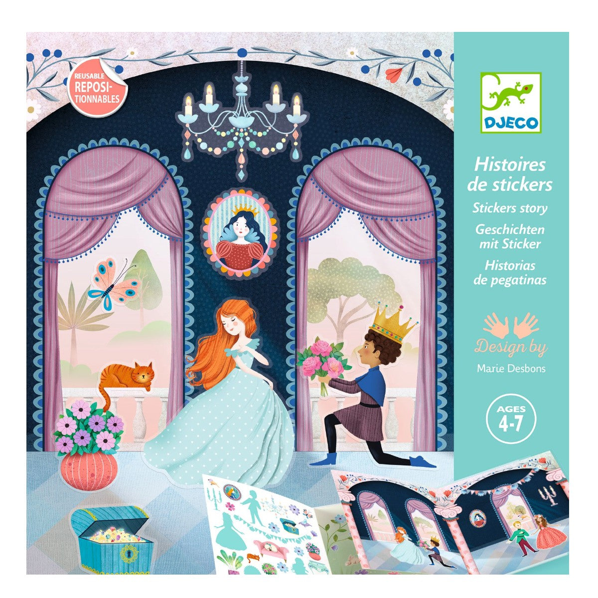 Djeco genanvendelige stickers, Slottet